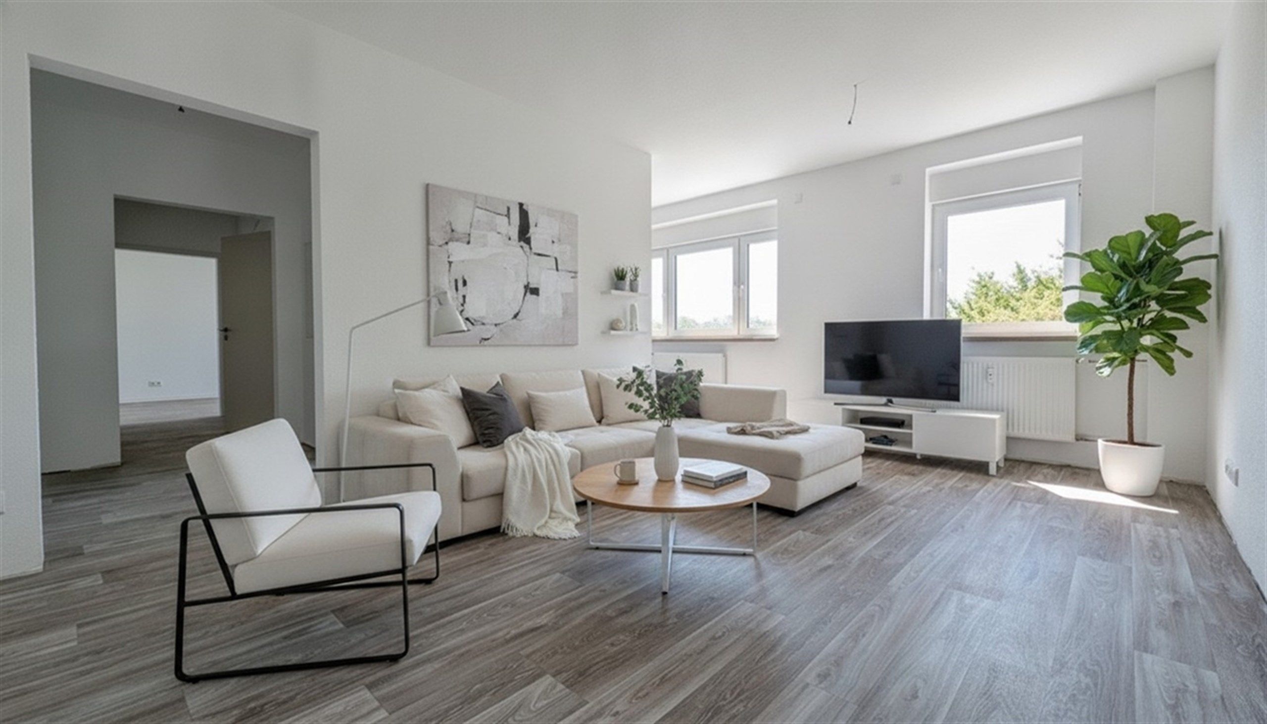 Wohnzimmer mit Einrichtungsbeispiel