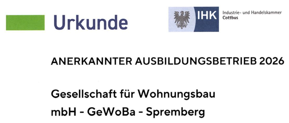 IHK - anerkannter Ausbildungsbetrieb 2026